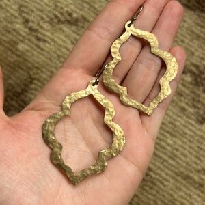 Hammered brass earrings